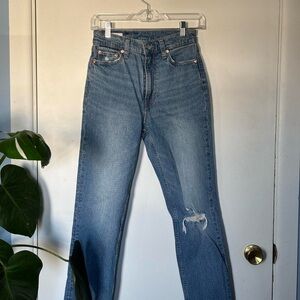 Gap cheeky straight sky high jeans